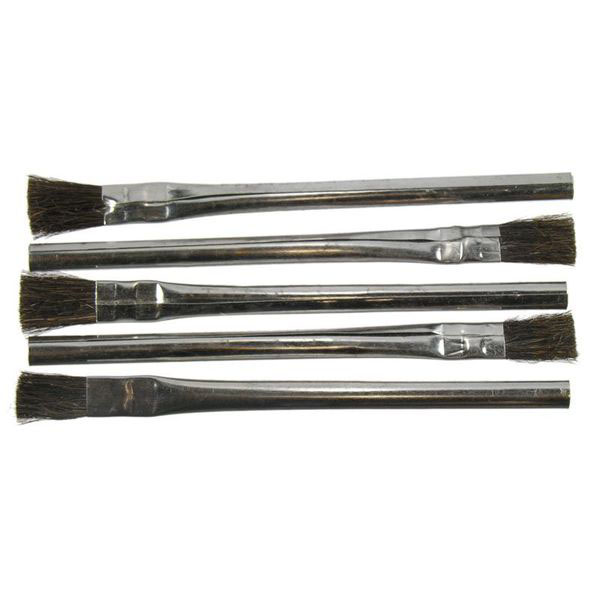 6" Acid Brush 5pc Set-7/16" Hair Bristle - Click Image to Close